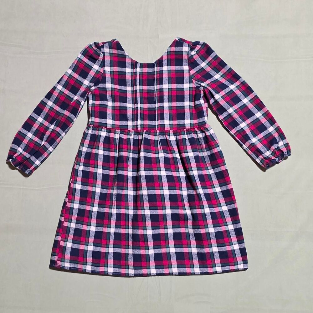 Mabel + Honey Holiday Navy Plaid Dress Cotton Style 5260RD Size: 10
